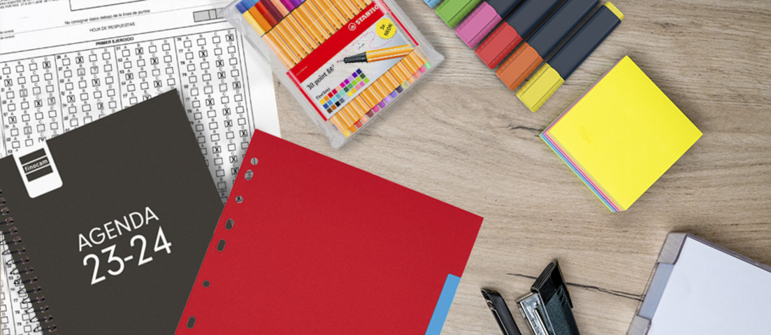 Material de papelería para preparar oposiciones