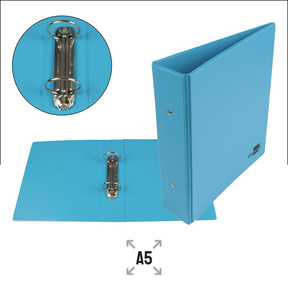 Raccoglitore ad anelli Liderpapel A5 - 2 anelli (Blu)