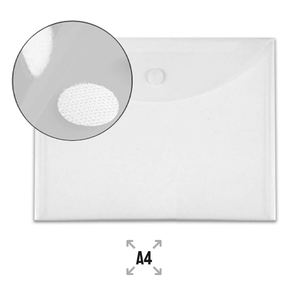 Liderpapel Cartella a busta A4 con chiusura a velcro (trasparente)