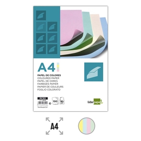Carta colorata Liderpapel 80 g 4 colori (100 pz.)