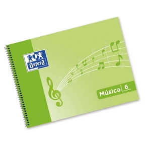 Oxford Music Pad 4º Landscape 20 Fogli 6 Pentagrammi
