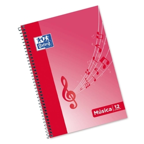 Oxford Bloc de Música Folio 20 Hojas 12 Pentagramas