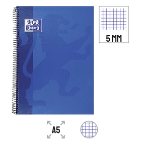 Oxford Carnet A5 Couverture brillante 5x5 mm (Bleu)