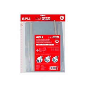 Apli Capa de Livro Ajustável 29 cm (5 Pcs.)