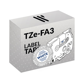 Kompatible Brother TZe-FA3 Blau/Weiß