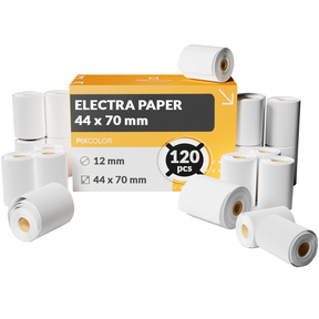 PixColor rollo de Papel Electra 44x70 mm (Caja de 120)