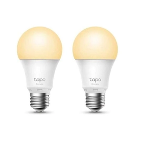 Pack de 2 lâmpadas inteligentes TP‑Link Smart Wi‑Fi reguláveis E27 8,7 W 2700 K