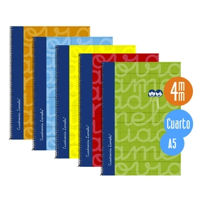 Lamela Taccuino Copertina Rigida / Quarto (5 Pz. Assortiti)