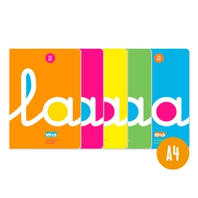 Lamela Taccuino Polipropilene / 50 Fogli / A4 (5 Pz. Assortiti)
