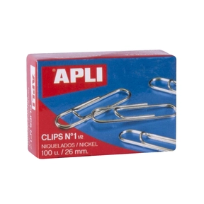 Apli‑Clips vernickelt (Box 100 Stk.)