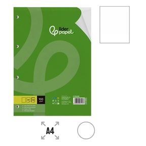 Liderpapel Papier Nachfüllpackung 100 g Glatt (4-Loch gestanzt)