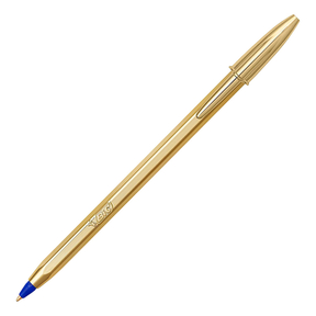 Bic Cristal Shine Azul - Cuerpo Dorado