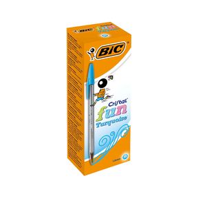 BIC Cristal Fun (Pack 20 Pç.) (Turquesa)