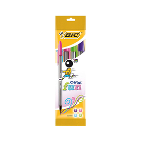 BIC Cristal Fun (Pack 4 Pç.) (Sortido)