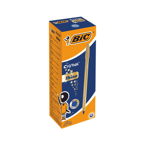 BIC Cristal Shine (Pack 20 Stk.) (Gold - Blaue Tinte)