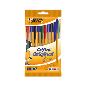 BIC Cristal Original Fine (Bolsa 10 Uds. Surtido)