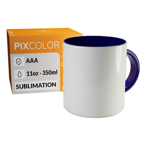 PixColor Taza para Sublimación Azul Naval - Calidad Premium AAA
