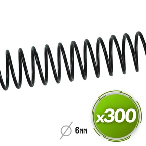 Preto Espiral Metálico 5:1 (300 Pç.) (6 mm)